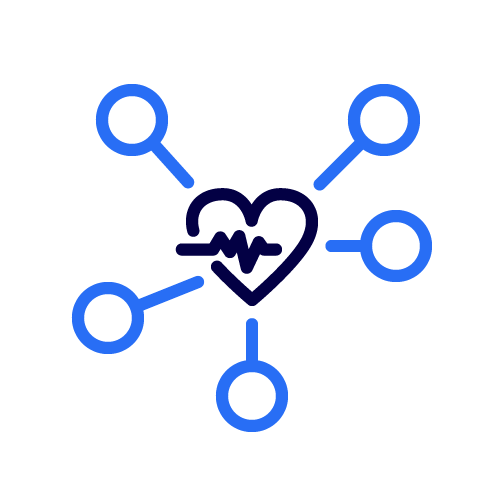 Pictogram networking heart