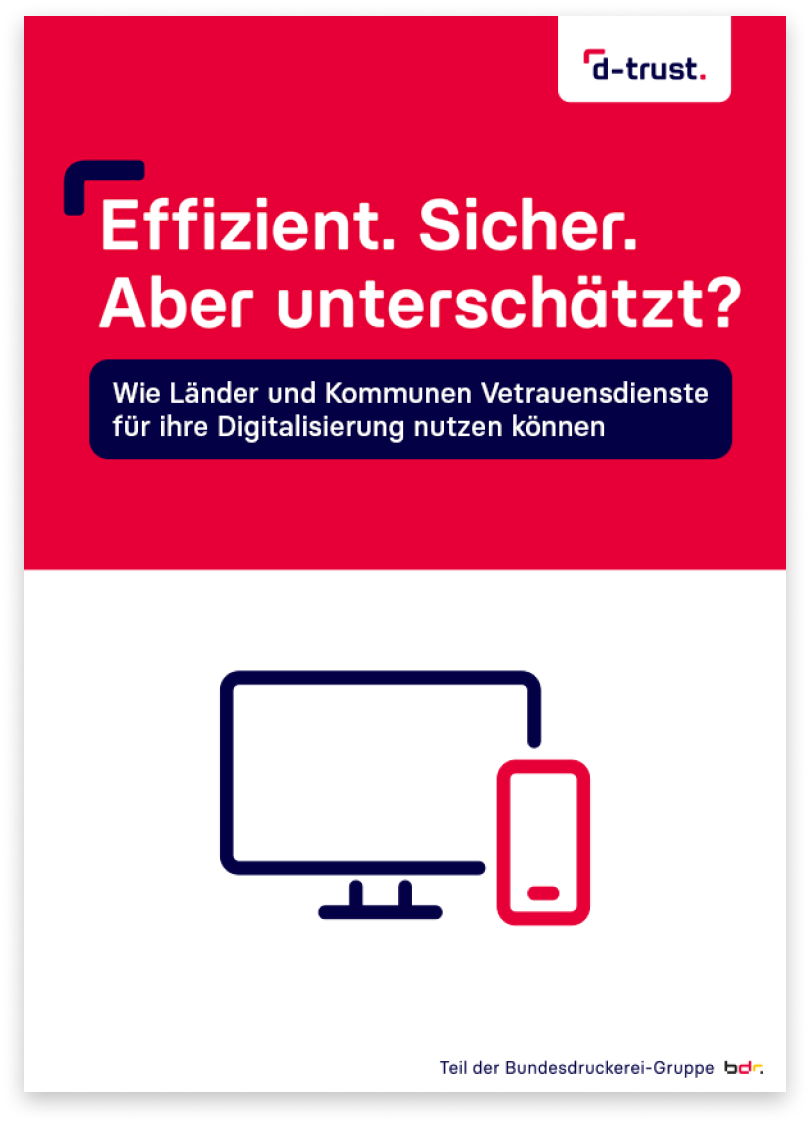 Vorschaubild der Umfrage zu Vertrauensdiensten in Behörden von Länder und Kommunen