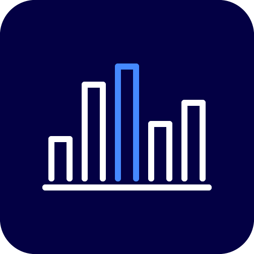 Pictogram with data in the form of a bar chart
