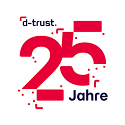 Grafische Abbildung einer 25 zum 25-jährigen Bestehen der D-Trust