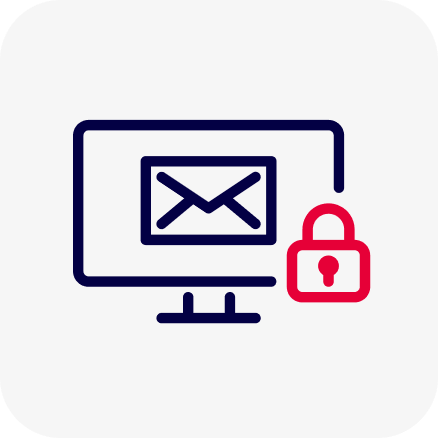 Graphic illustration of email encryption