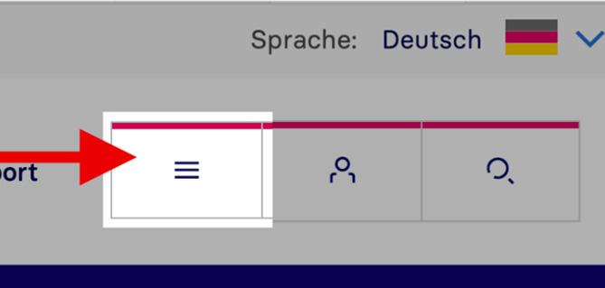Eine Ansicht des Hamburger Menüs.