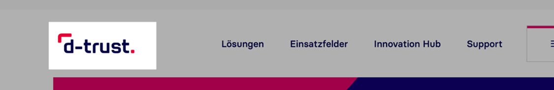 Ansicht des Logos im Header.