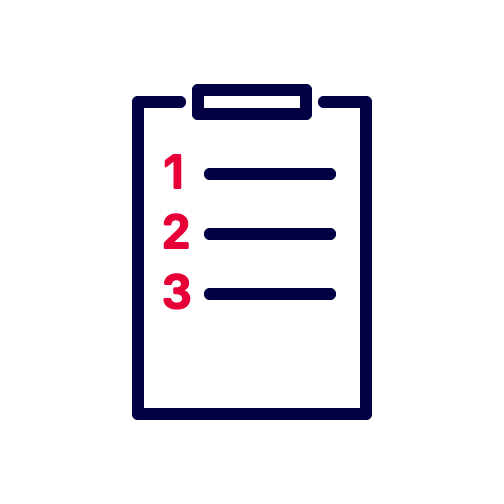 Checkliste mit Zahlen