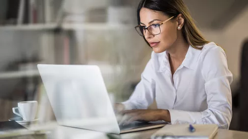 Frau Computer Arbeiten