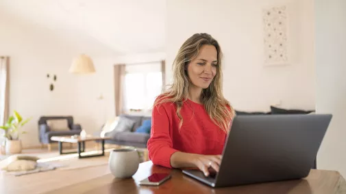 women notebook working at home