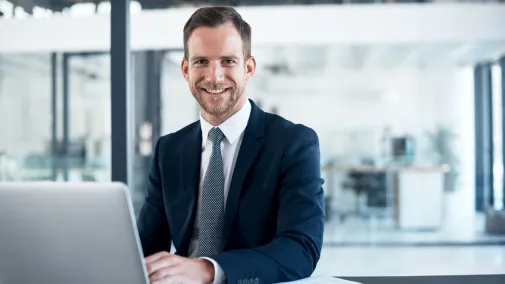 businessman with laptop