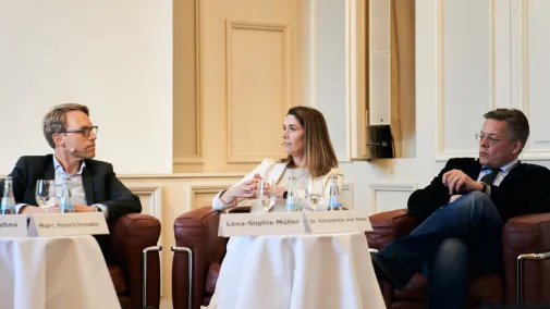 Experten der Diskussionsrunde des parlamentarischen Abends der Bundesdruckerei zum Thema Cybersicherheit
