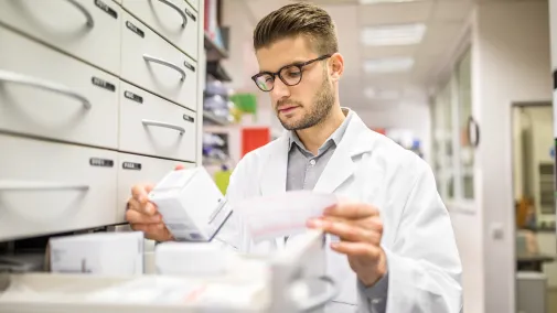 Man pharmacy prescription