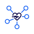 Pictogram networking heart