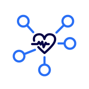 Pictogram networking heart