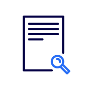 Document with a magnifying glass