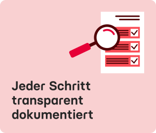 Jeder Schritt transparent dokumentiert